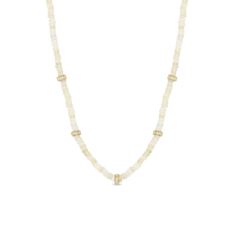 Zoë Chicco 14k Gold & Fire Opal Rondelle Bead Necklace