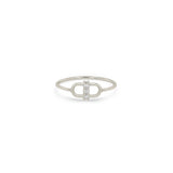 14k 3 Prong Diamond Open Link Ring