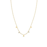 Zoë Chicco 14k Gold Scattered Diamonds & Tiny Gold Beads Necklace
