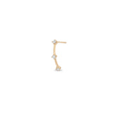 14k Prong Diamond Dash Arc Drop Earrings