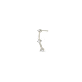 14k Prong Diamond Dash Arc Drop Earrings