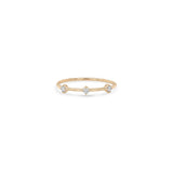 14k 3 Prong Diamond Dash Ring