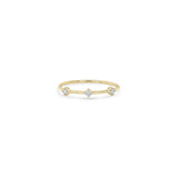 14k 3 Prong Diamond Dash Ring