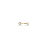 14k Double Prong Diamond Dash Studs
