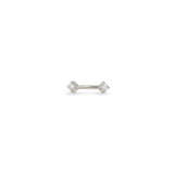 14k Double Prong Diamond Dash Studs