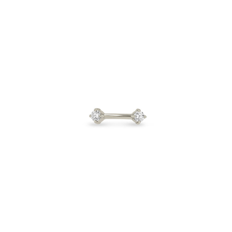 14k Double Prong Diamond Dash Studs