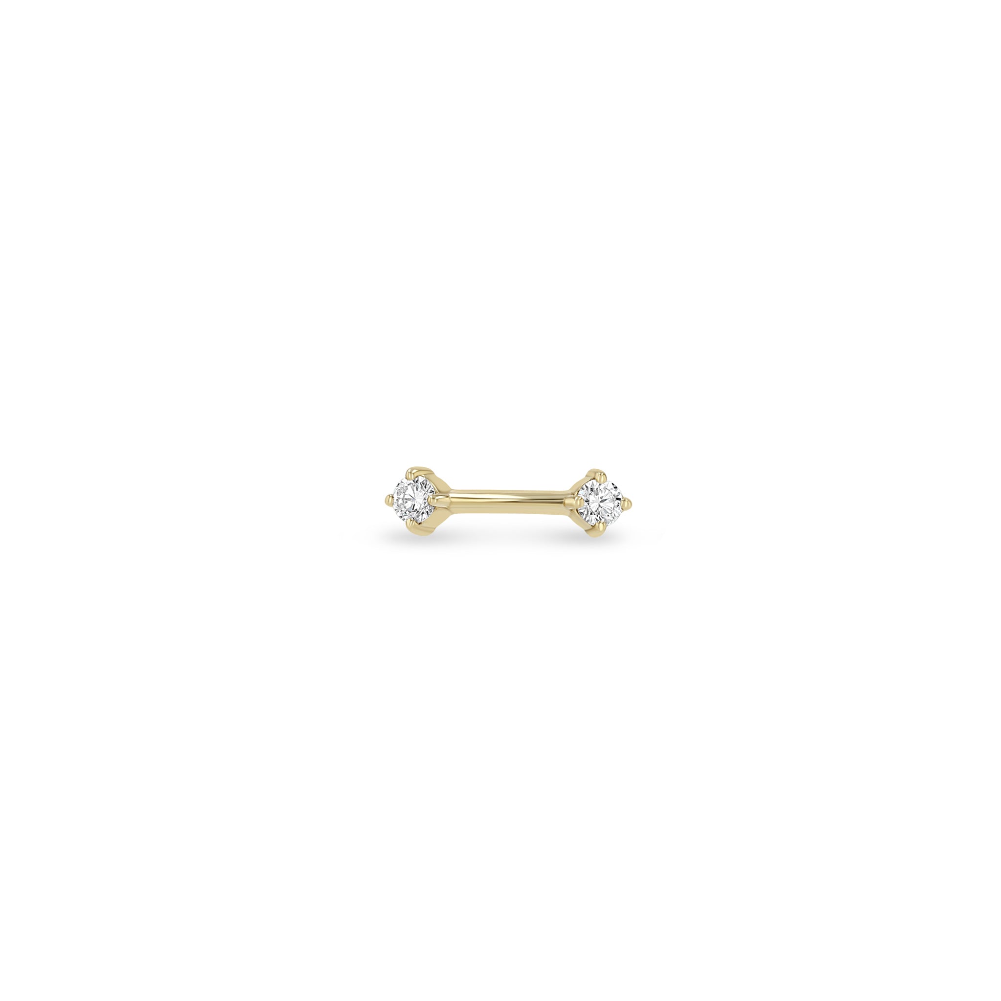 Zoe Chicco 14k gold diamond stud earring on a white background