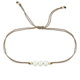 Zoë Chicco 14k Gold Pearl Trio Cord Bracelet