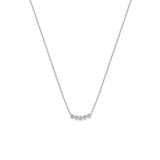 Zoë Chicco 14k White Gold 5 Diamond Bezel Necklace