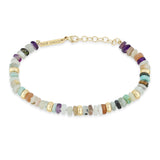 Zoë Chicco 14k Gold & Mixed Neutral Gemstone Rondelle Bead Bracelet
