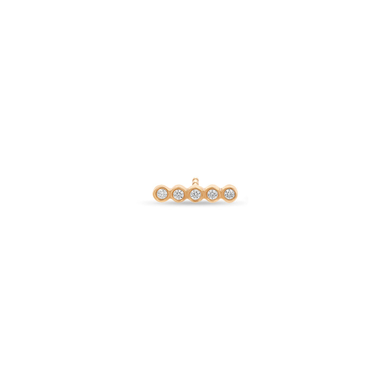 Single Zoë Chicco 14k Gold Tiny Diamond Bezel Bar Stud Earring