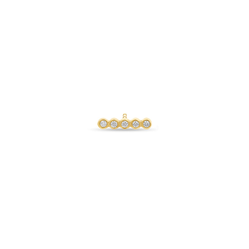 Single Zoë Chicco 14k Gold Tiny Diamond Bezel Bar Stud Earring