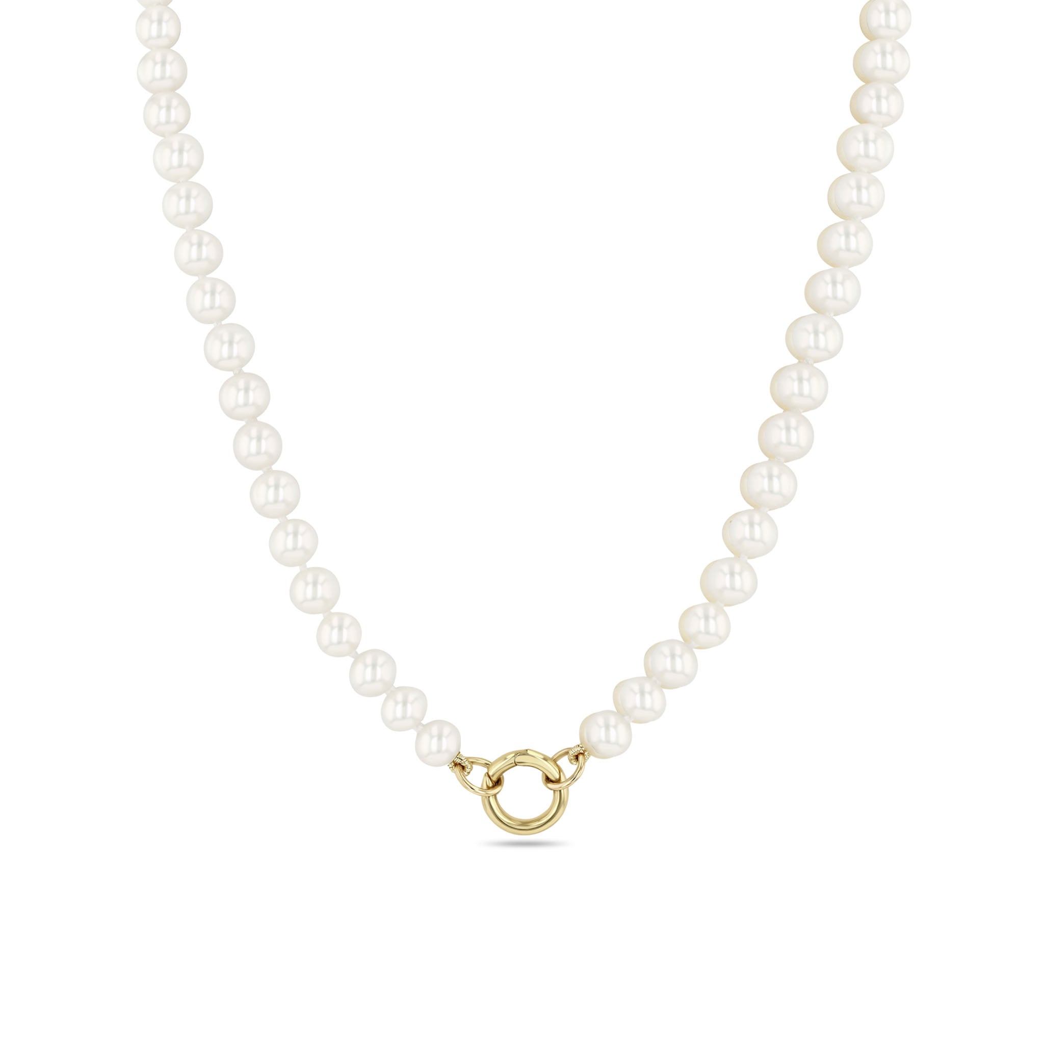 Zoë Chicco 14k Gold Medium Pearl Round Enhancer Necklace