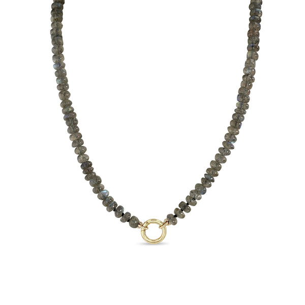 Zoë Chicco 14k Gold Labradorite Rondelle Bead Round Enhancer Necklace