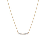 Zoë Chicco 14k Rose Gold 9 White Diamond Bezel Set Necklace