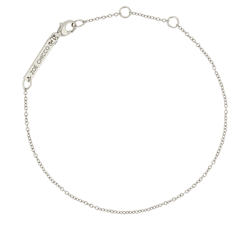 Zoë Chicco 14k White Gold Cable Chain Bracelet