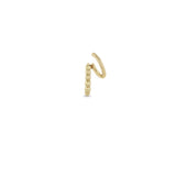 Zoe Chicco 14k gold bead illusion hoop earring on white background