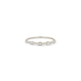 Zoe Chicco 14k white gold ring with small diamonds and beads on a white background