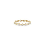 14k Alternating Diamond Bezel & Bead Eternity Ring