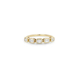 Zoë Chicco 14k Gold 5 Emerald Cut Diamond Bezel Ring