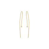 Zoë Chicco 14k Yellow Gold Tiny Diamond Bezel Wire Earrings