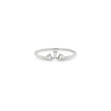 Zoë Chicco 14k Gold Tapered Baguette Diamond 3 Stone Fan Ring