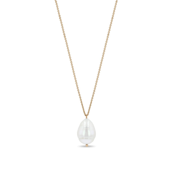 Zoë Chicco 14k Gold Baroque Pearl Long Pendant Necklace