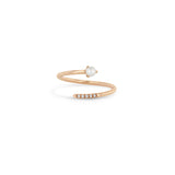 Zoë Chicco 14k Gold Pearl & Pavé Diamond Bypass Ring