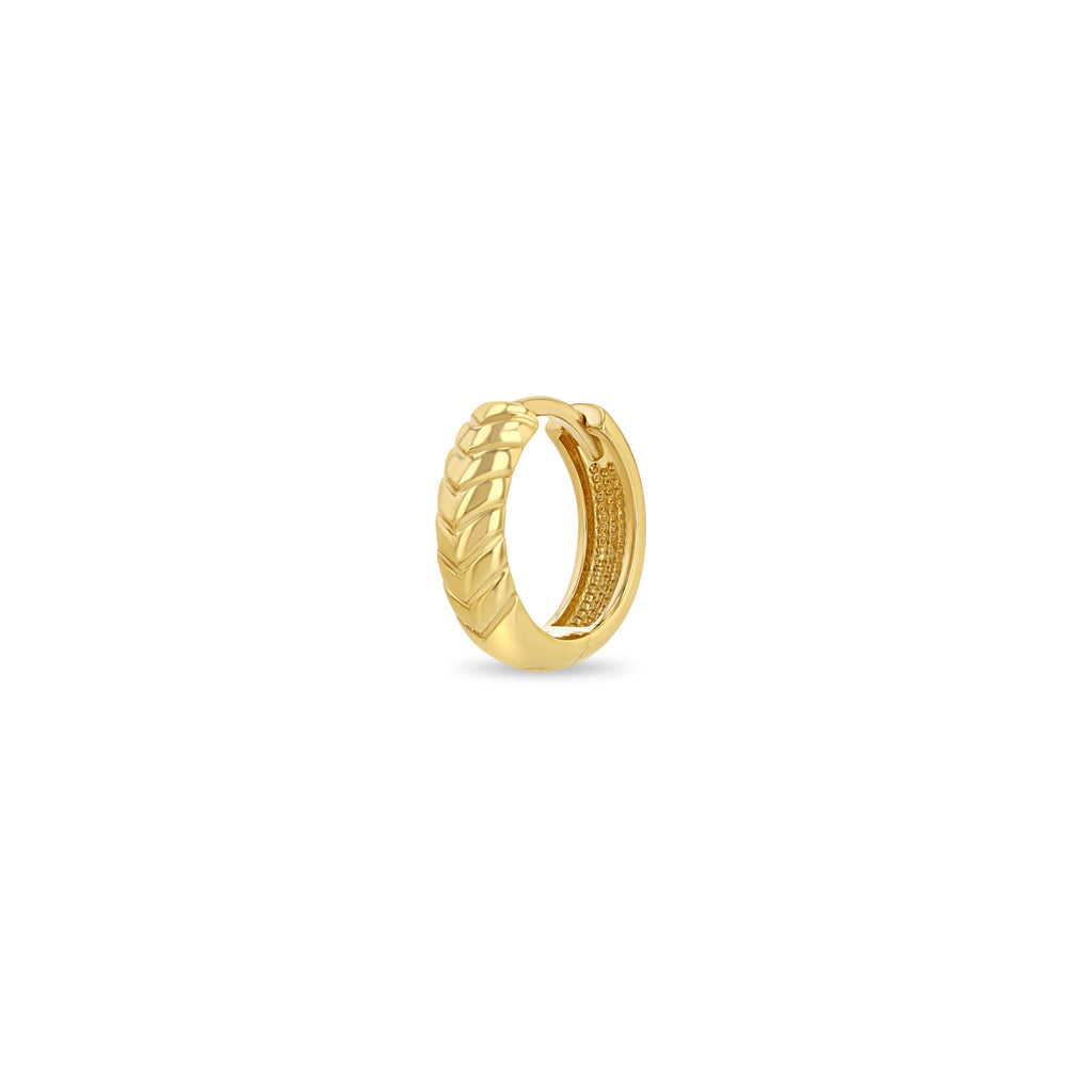Zoë Chicco 14k Gold Braided Hinge Huggie Hoop Earrings – ZOË CHICCO