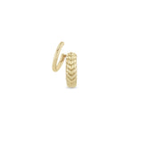 Zoe Chicco 14k gold single double hoop illusion earring on white background