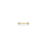 Zoë Chicco 14k Gold Prong & Princess Diamond Barbell Stud Earring
