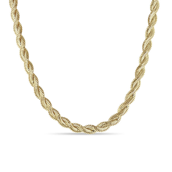 Zoë Chicco 14k Gold Twisted Snake Chain Necklace – ZOË CHICCO