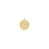 Zoë Chicco 14k Gold Bee Medium Sunbeam Medallion Charm Pendant