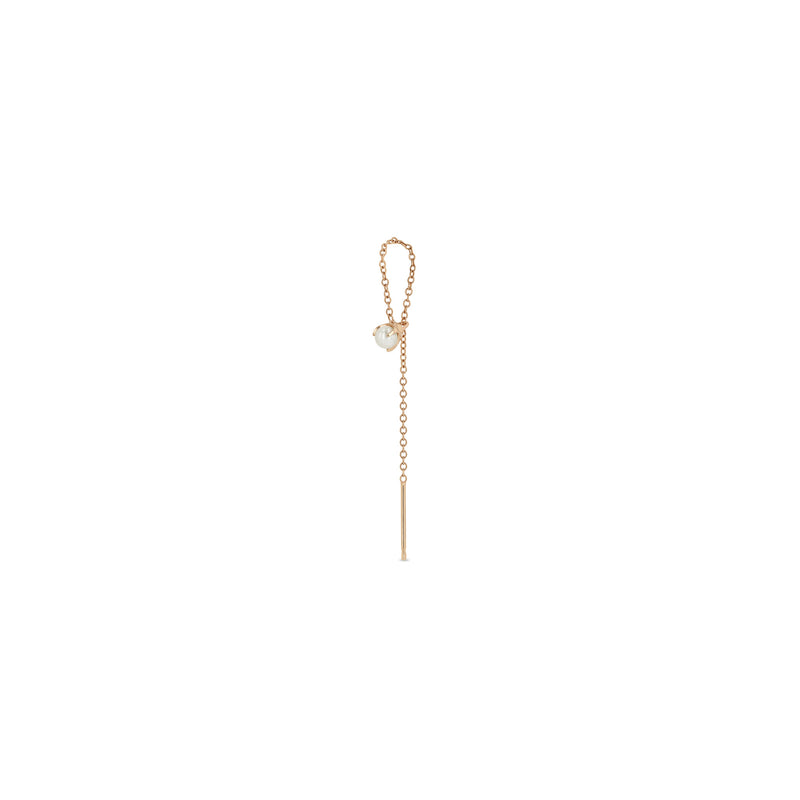 Single Zoë Chicco 14k Gold Pearl Loop Threader Earring