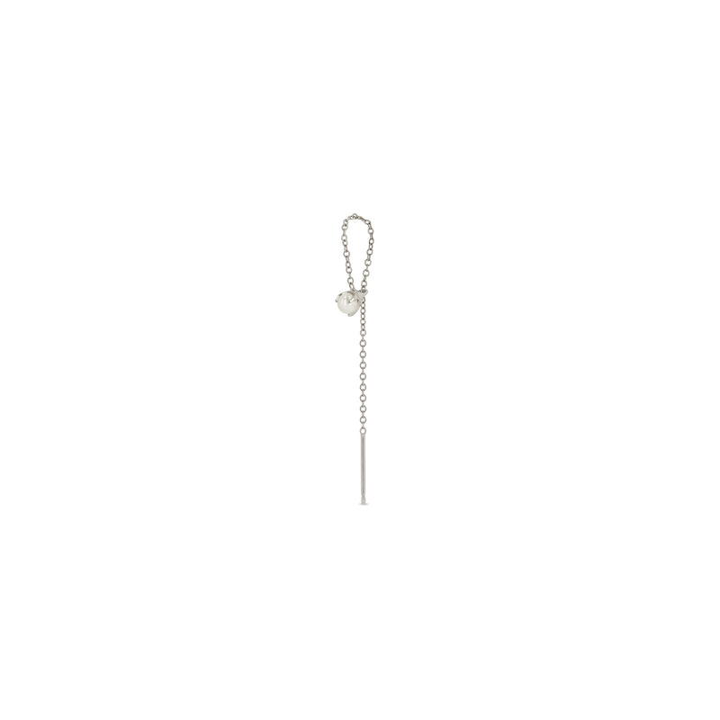 Single Zoë Chicco 14k Gold Pearl Loop Threader Earring