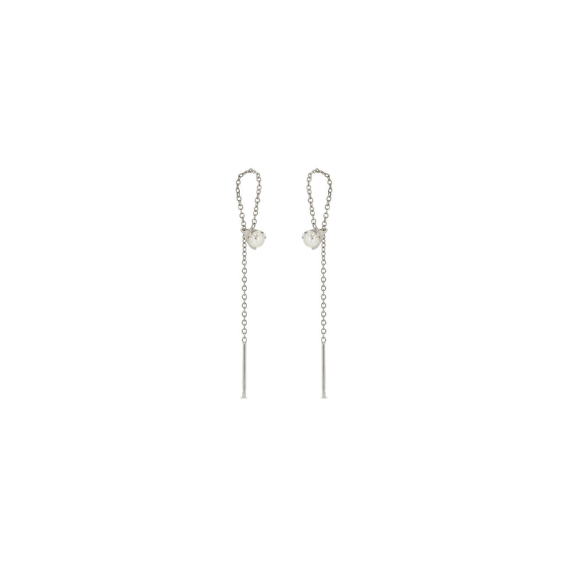 Zoë Chicco 14k Gold Pearl Loop Threader Earrings