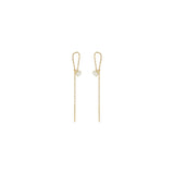 Zoë Chicco 14k Gold Pearl Loop Threader Earrings