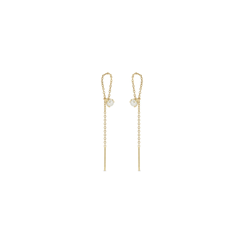 Zoë Chicco 14k Gold Pearl Loop Threader Earrings