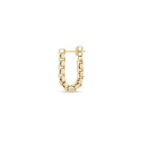 Single Zoë Chicco 14k Gold Large Box Chain Huggie Earring