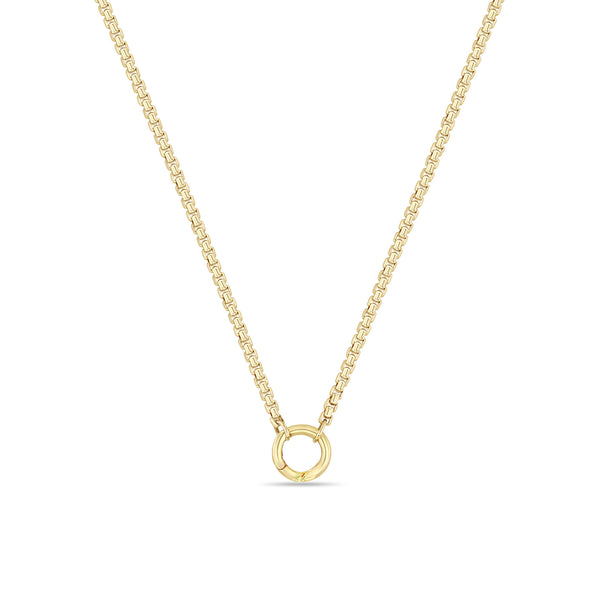 Zoë Chicco 14k Gold Medium Box Chain Round Enhancer Necklace