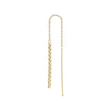 Zoe Chicco 14k gold single chain threader earring on a white background