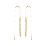 Zoe Chicco 14k gold chain threader earrings on a white background