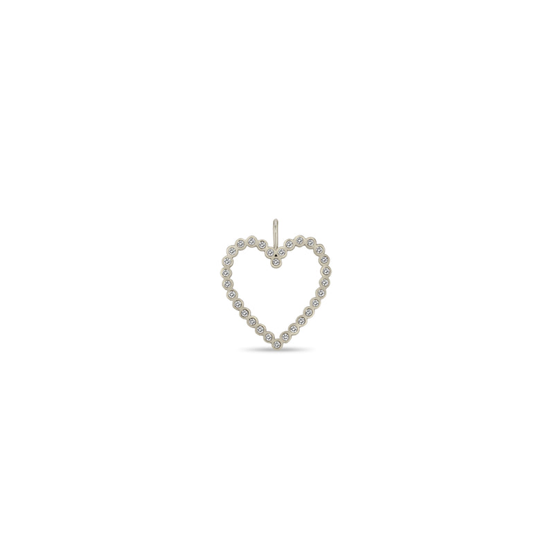 Zoë Chicco 14k Gold Diamond Bezel Heart Charm Pendant