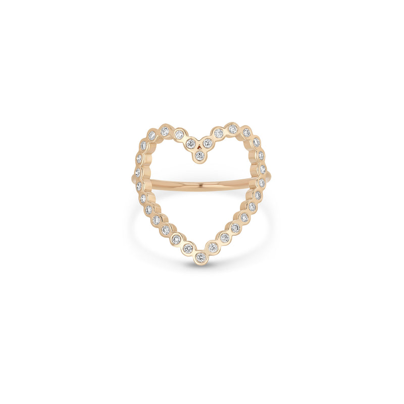 Zoë Chicco 14k Gold Diamond Bezel Heart Ring