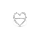 Zoë Chicco 14k White Gold Diamond Bezel Heart Ring