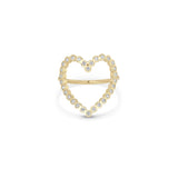 Zoë Chicco 14k Yellow Gold Diamond Bezel Heart Ring