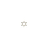 Zoë Chicco 14k White Gold Small Diamond Bezel Star of David Charm Pendant