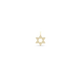 Zoë Chicco 14k Yellow Gold Small Diamond Bezel Star of David Charm Pendant
