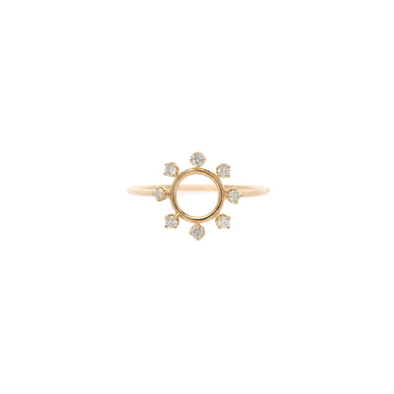 Zoë Chicco 14k Gold Small Prong Diamond Circle Ring