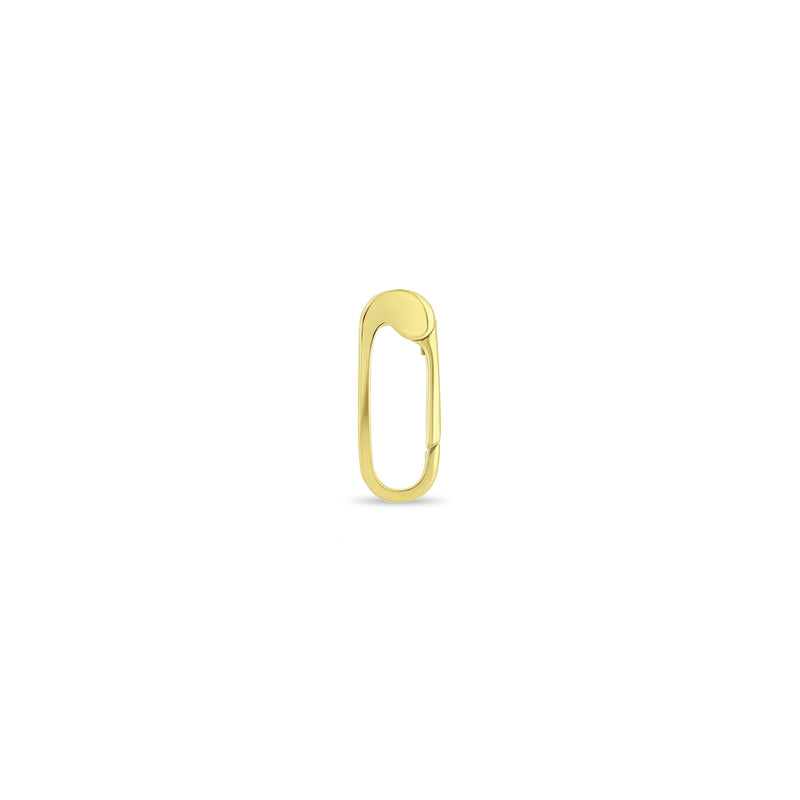 14k Gold Medium Oval Push Lock Enhancer